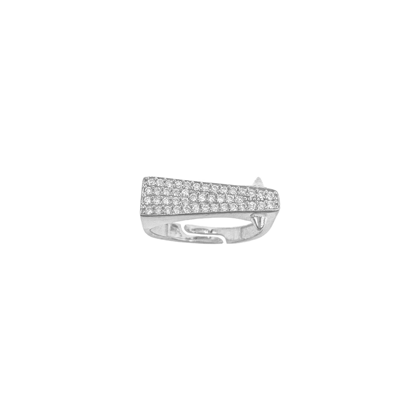 Minimal Row Stone Ring