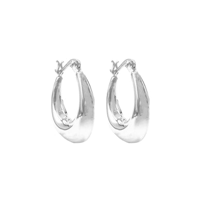 Domed Bag Hoop Earrings