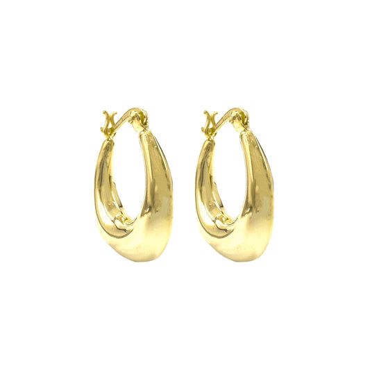 Domed Bag Hoop Earrings