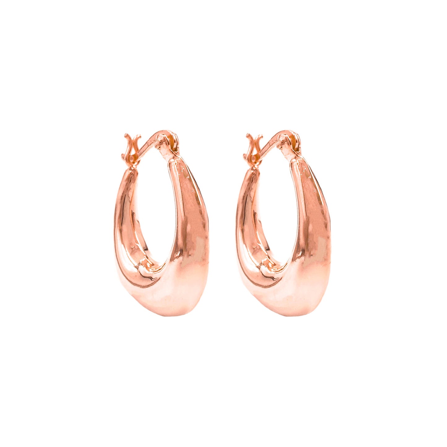 Domed Bag Hoop Earrings