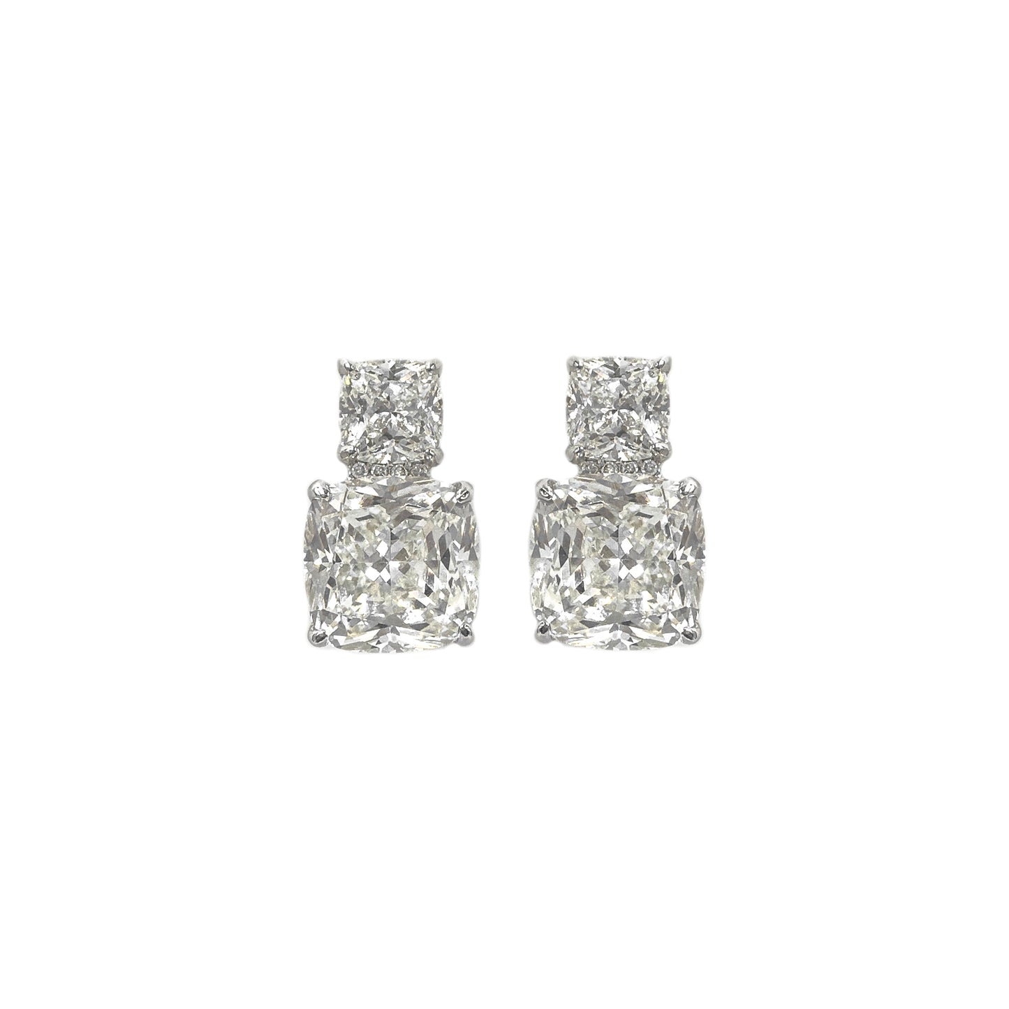 Square Stone Moissanite Earrings