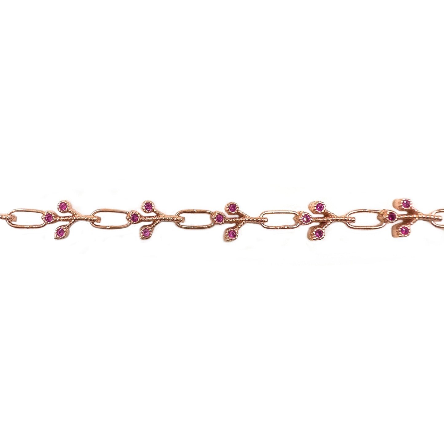 Fuchsia Stone Anklet