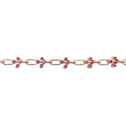 Fuchsia Stone Anklet