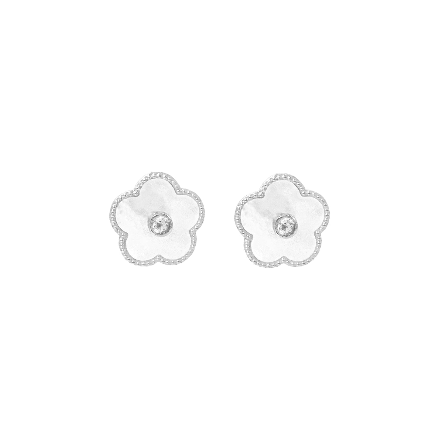 Mother of Pearl Clover Earrings