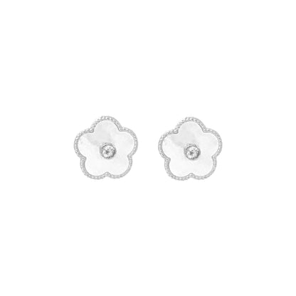 Mother of Pearl Clover Earrings