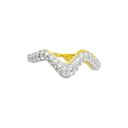 Carla Zig Zag Stones Detail Ring