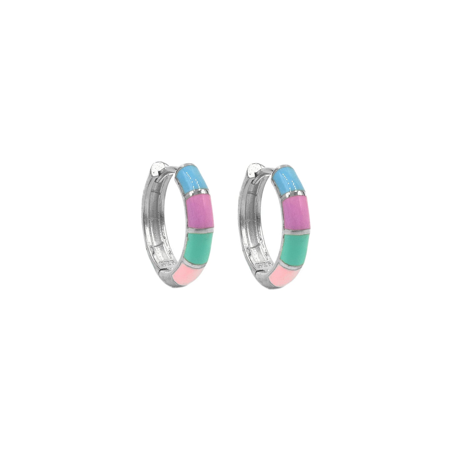 Large Colorful Hoop Earrings