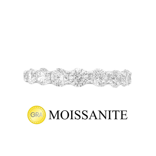 Three mm Moissanite Eternity Ring