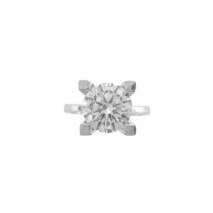 Two Carat Moissanite Solitaire Ring