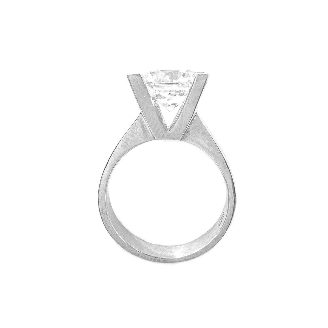 Three Carat Moissanite Solitaire Ring
