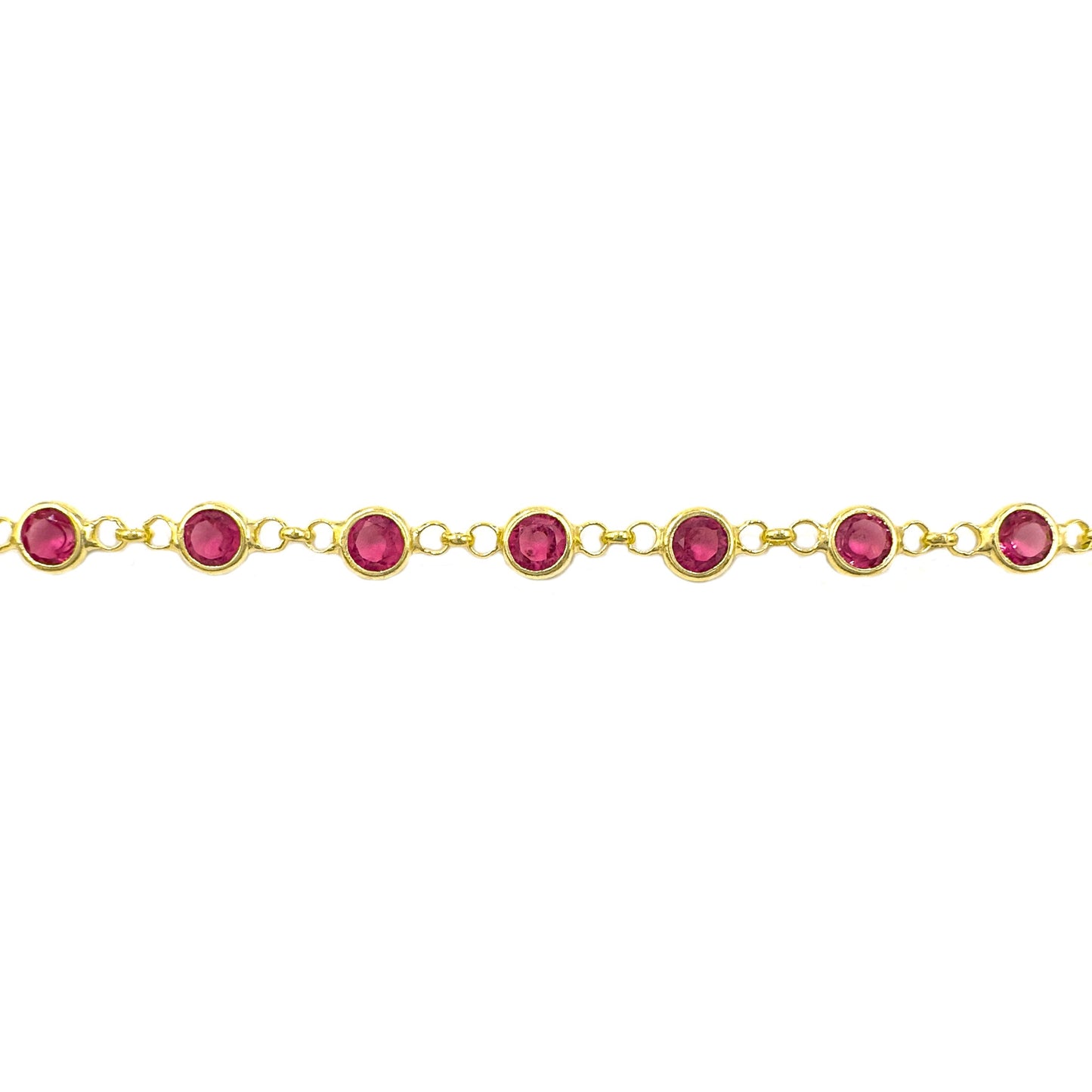 Fuchsia Stone Anklet