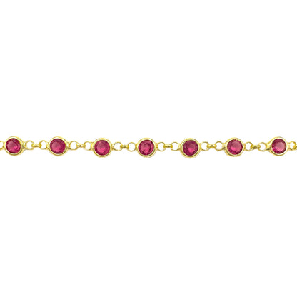 Fuchsia Stone Anklet