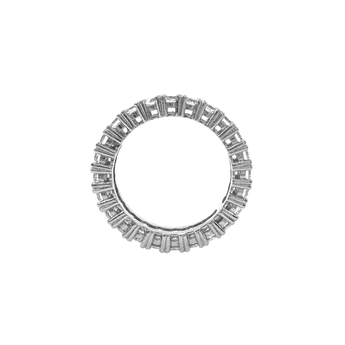 Moissanite Circle Ring with Small Stone