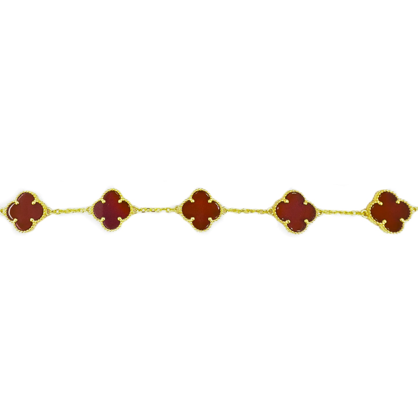 Claret Red Clover Bracelet