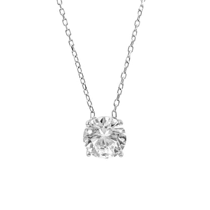 Large Moissanite Solitaire Necklace