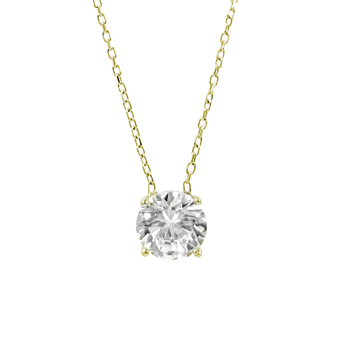 Large Moissanite Solitaire Necklace