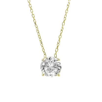 Large Moissanite Solitaire Necklace