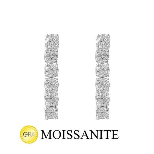 4 mm Moissanite Waterway Earring