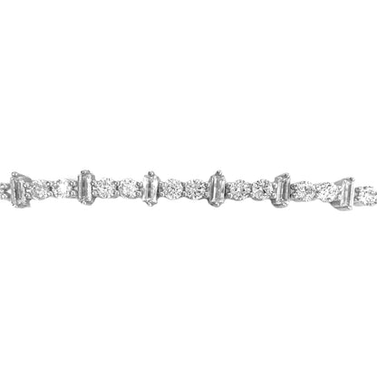 Round Baguette Tennis Bracelet