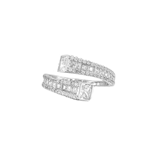 Lined Stone Design Ring