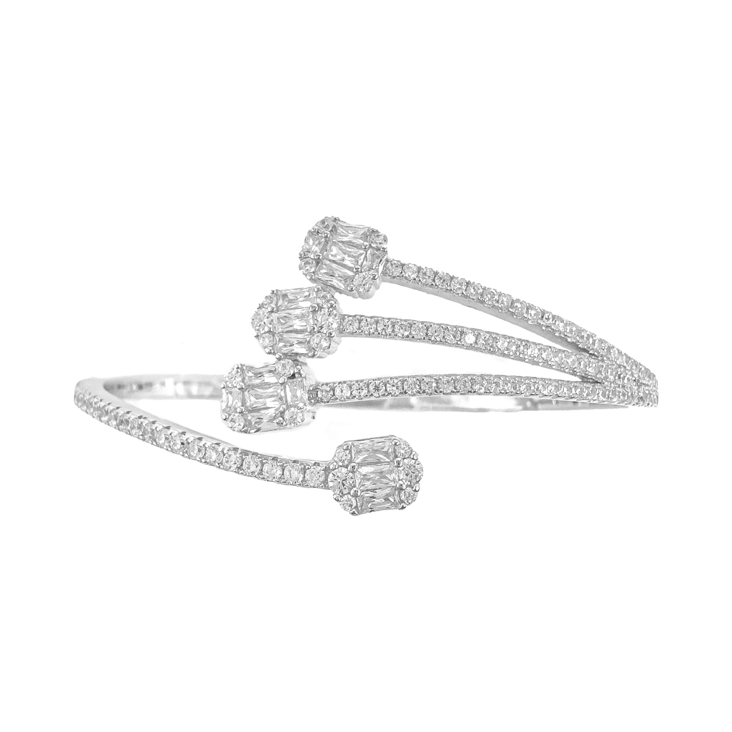 Baguette Stone Design Cuff