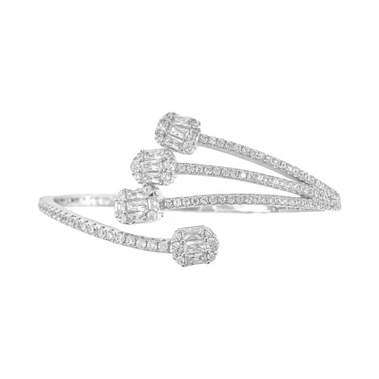 Baguette Stone Design Cuff