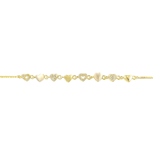 Heart Design Mother of Pearl Bracelet