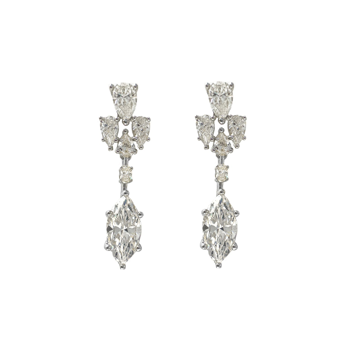 Square Stone Moissanite Earrings