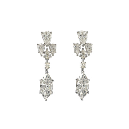 Square Stone Moissanite Earrings