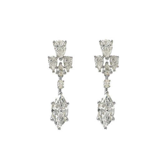 Square Stone Moissanite Earrings