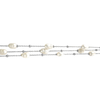 Three Row Pearl Bracelet