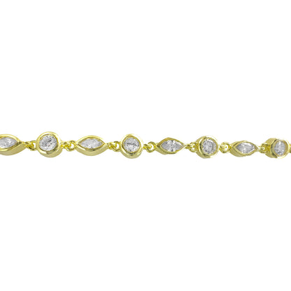 Drop Round Stone Bracelet