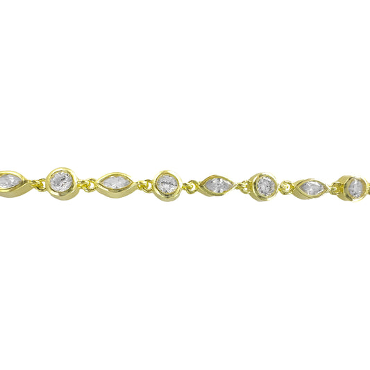 Drop Round Stone Bracelet