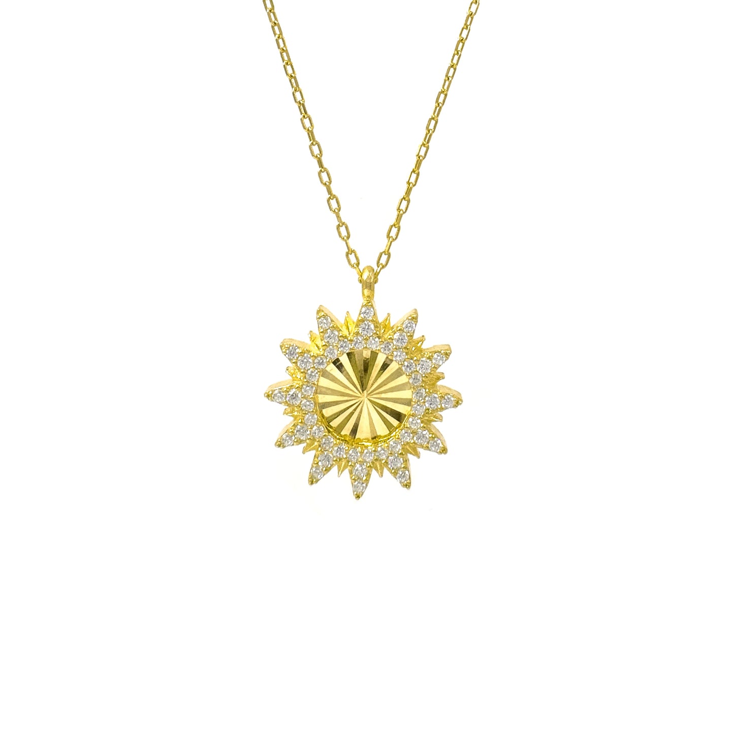 Laser Cut Sun Necklace