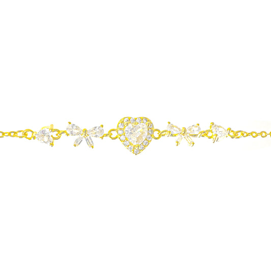 Heart and Bow Bracelet