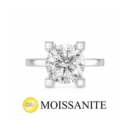 Two Carat Moissanite Solitaire Ring