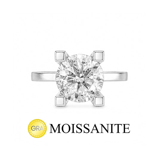 Two Carat Moissanite Solitaire Ring