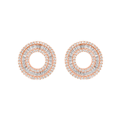 Round Baguette Earring