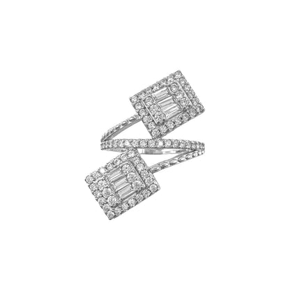Baguette Stone Cross Ring