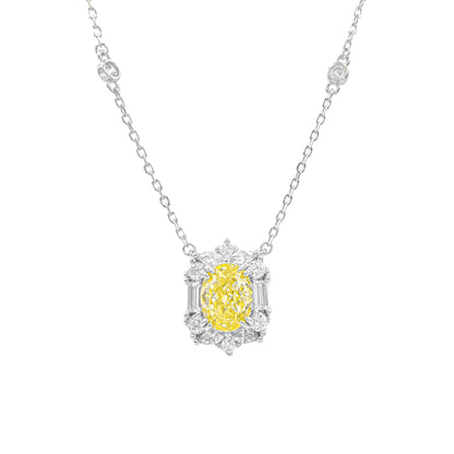 Colored Oval Design Necklace