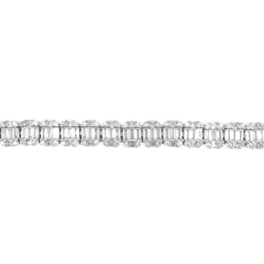 Baguette Round Tennis Bracelet