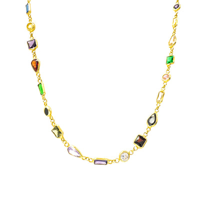 Mixed Color Stone Necklace