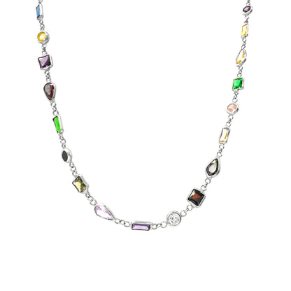 Mixed Color Stone Necklace