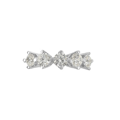 Two Carat G-Color Five Stone Ring
