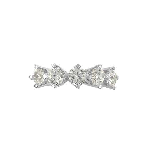 Two Carat G-Color Five Stone Ring