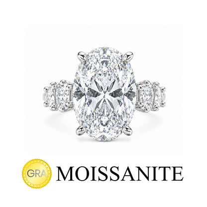 Oval Ring with Moissanite Stone