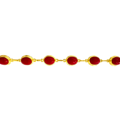 Red Natural Stone Bracelet