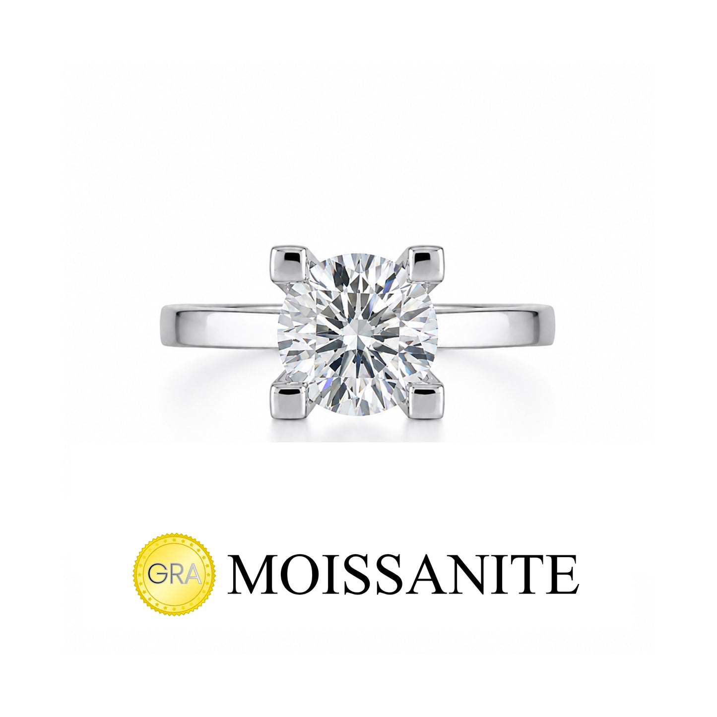 0.80 Carat Moissanite Solitaire Ring