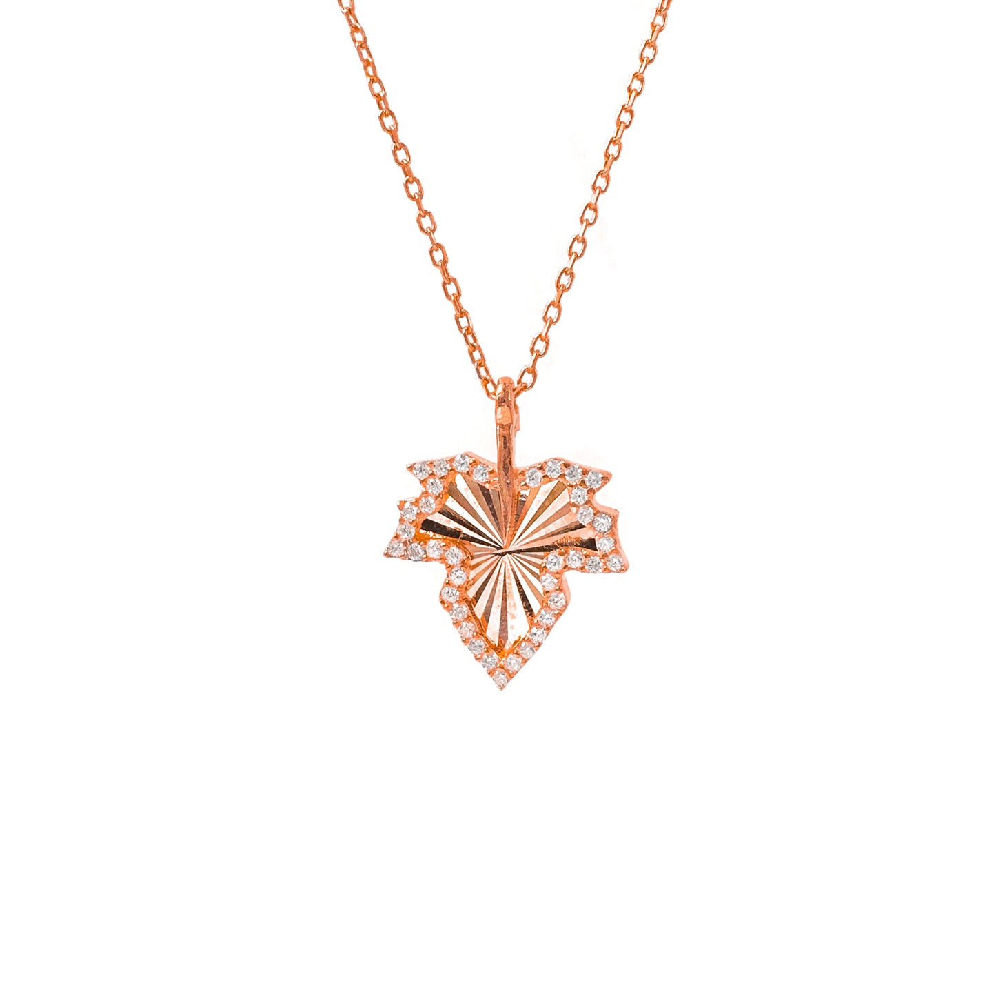 Laser Cut Plane Tree Leaf Necklace