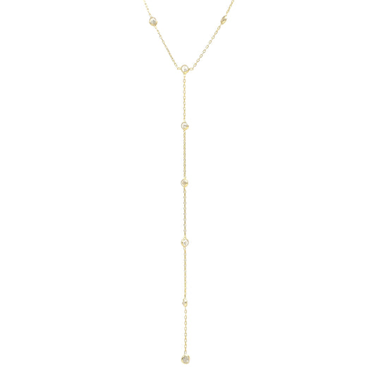 Designer Stone Y Necklace